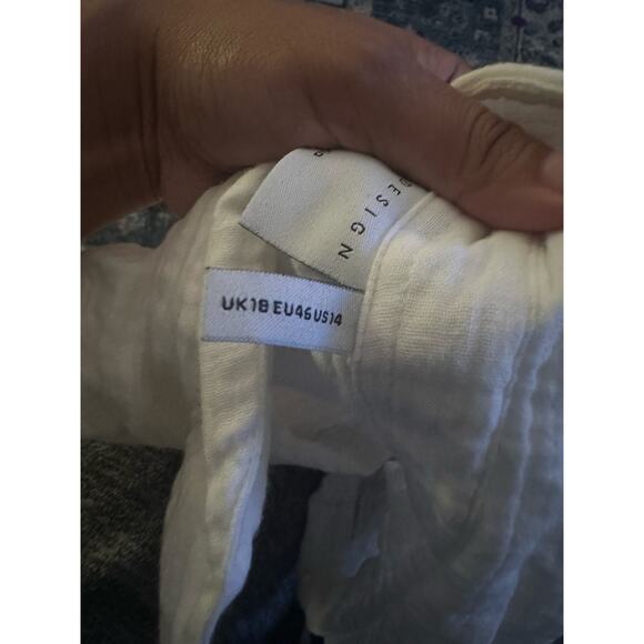 ASOS DESIGN White Double Cloth Oversized Mini Shirt Dress – Size 14 - Picture 8 of 9